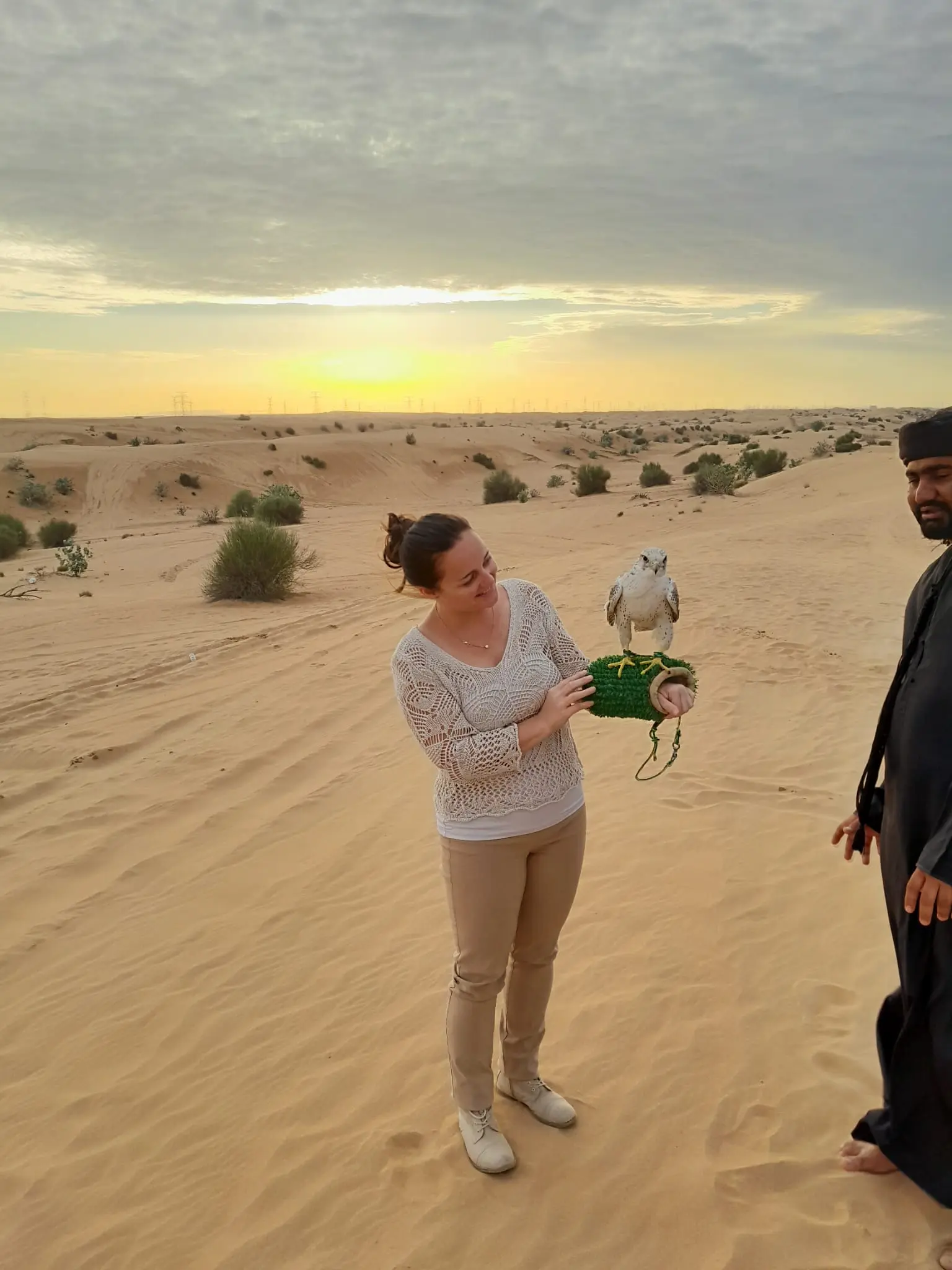 Melanie mit Wüstenvogel