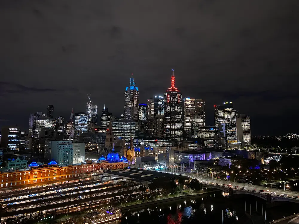Melbourne bei Nacht